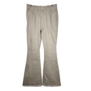 Judy Blue High Double Waistband Tummy Control Flare jeans, khaki, size 15/32 EUC